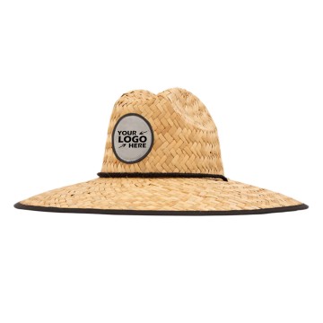 Cowboy Straw Hat with Custom Patch